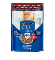 Ração Úmida Cat Chow Castrados Carne 85g Ração Úmida Cat Chow Castrados Carne 85g