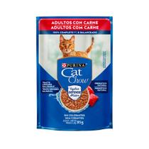 Ração Úmida Cat Chow para Gatos Adultos Sabor Carne 85g Ração Úmida Cat Chow para Gatos Adultos Sabor Carne 85g