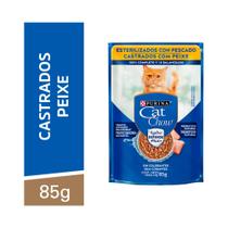 Ração Úmida Cat Chow para Gatos Castrados Sabor Peixe 85g Ração Úmida Cat Chow para Gatos Castrados Sabor Peixe 85g