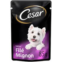 Ração Úmida Cesar Sachê Cortes Selecionados Sabor Filé Mignon para Cães Adultos - 85 g