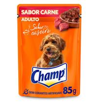 Ração Úmida Champ Sachê Sabor Caseiro Carne para Cães Adultos - 85 g
