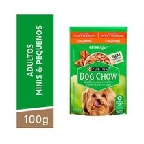 Ração Úmida Dog Chow Sabor Carne para Cães Adultos de Raças Pequenas- 100g