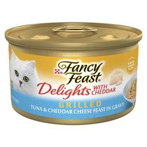 Ração Úmida Fancy Feast Delights Cheddar e Atum Grelhado - 24 Sachês de 85g
