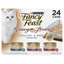 Ração Úmida Fancy Feast Gravy Lovers para Gatos - Frango/Carne Bovina (24 x 85g)
