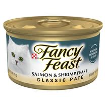 Ração Úmida Fancy Feast para Gatos - Patê de Salmão e Camarão (85g - 24 Unidades)