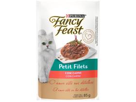 Ração Úmida Fancy Feast Petit Filets para Gatos Sabor Carne 85g
