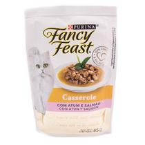 Ração Úmida Fancy Feast Sachê Casserole Gatos Adultos sabor Atum e Salmão 85g