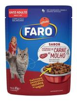 Ração Úmida Faro De Carne ao Molho Para Gatos Adultos 85g