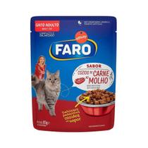 Ração Úmida Faro para Gatos Adultos Sabor Carne 85g