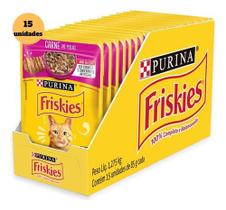 Ração Úmida Gatos Adultos Friskies Carne Ao Molho 85g 15un Ração Úmida Gatos Adultos Friskies Carne Ao Molho 85g 15un