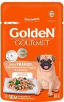 RAÇÃO ÚMIDA GOLDEN GOURMET CÃES 85g- SABOR FRANGO ADULTOS PEQ. PORTE - KIT C/10