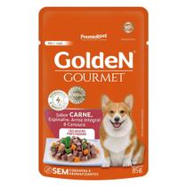 Ração Úmida Golden Gourmet para Cães Adultos Pequeno Porte Carne 85g -
