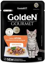 Ração Úmida Golden Gourmet para Gatos Adultos Sabor Atum, Abóbora e Arroz Integral 70g