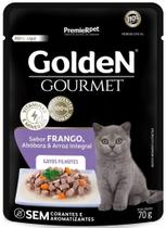 Ração Úmida Golden Gourmet para Gatos Filhotes Sabor Frango, Abóbora e Arroz Integral 70g