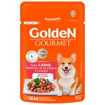 Ração Úmida Golden Gourmet Sachê para Cães Adultos de Porte Pequeno Sabor Carne 85g - PREMIER