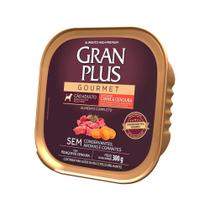 Ração Úmida Gran Plus Patê Gourmet Cães Adultos Carne e Cenoura 300g