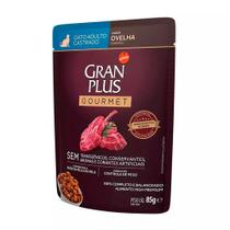 Ração Úmida Gran Plus Sachê Gatos Gourmet Castrados Ovelha - 85g
