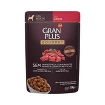 Ração Úmida GranPlus Gourmet Sachê para Cães Adultos Sabor Carne - 100g