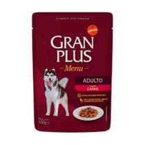 Ração Úmida GranPlus Gourmet Sachê para Cães Adultos Sabor Carne - 100g