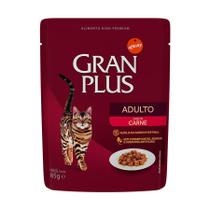 Ração Úmida GranPlus Gourmet Sachê para Gatos Adultos Sabor Carne - 85g