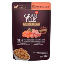 Ração Úmida GranPlus Gourmet Sachê Salmão & Frango para Cães Adultos - 100 g