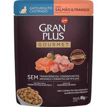 Ração Úmida GranPlus Gourmet Salmão & Frango Gatos Castrados