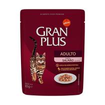 Ração Úmida GranPlus Para Gatos Adultos Sachê Sabor Salmão - 85g - Gran Plus