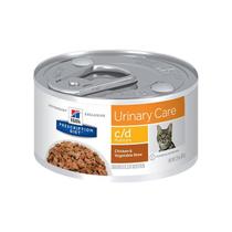 Ração Úmida Hill's Prescription Diet c/d Cuidado Urinário Multicare Frango e Vegetais para Gatos - 82 g