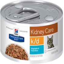 Ração Úmida Hills Prescription Diet K/D Cuidado Renal Gatos Adultos sabor Atum 82g