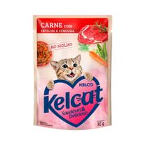 Ração Úmida Kelcat Sachê para Gatos Sabor Carne com Ervilha e Cenoura 85g Ração Úmida Kelcat Sachê para Gatos Sabor Carne com Ervilha e Cenoura 85g