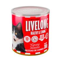 Ração Úmida Livelong Delícias de Carnes para Gatos - Lata 300g