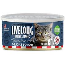 Ração Úmida Livelong para Gatos Delícias de Mar 150g