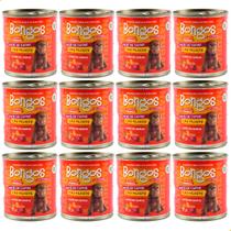 Ração Úmida Natural Cães Filhotes Carne Patê Kit 12 Latas