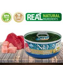 Ração Úmida ND Wet Natural Feline Atum e Frango para Gatos Adultos - 70Gr