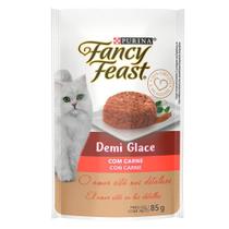 Racão Úmida Nestlé Purina Fancy Feast Sachê Demi Glace com Carne para Gatos Adultos - 85 g