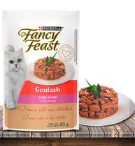 Racão Úmida Nestlé Purina Fancy Feast Sachê Goulash com Atum para Gatos Adultos - 85Gr