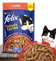 Ração Úmida Nestlé Purina Felix Fantastic Deli Carne para Gatos Adultos - 85Gr