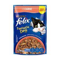 Ração Úmida Nestlé Purina Felix Fantastic Deli para Gatos Adultos Sabor Carne 85g - 1 Unidade