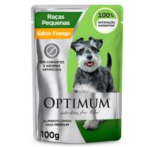 Ração Umida Optimum Sachê para Cães Adultos de Raças Pequenas e Minis Sabor Frango 100 g