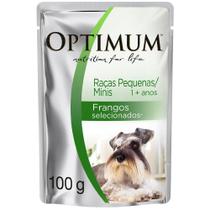 Ração Úmida Optimum Sachê para Cães Adultos Raças Pequenas e Minis Frango - 100 g