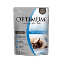 Ração Úmida Optimum Sachê para Gatos Adultos Castrados Frango 85 g