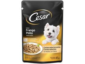 Ração Úmida para Cachorro Adulto Sachê Cesar - Cortes Selecionados Frango 85g