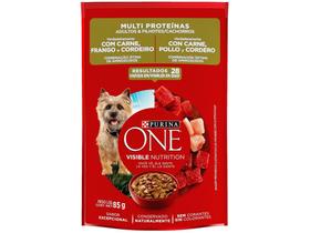 Ração Úmida para Cachorro Adulto Sachê Purina One Multi Proteínas 85g Ração Úmida para Cachorro Adulto Sachê Purina One Multi Proteínas 85g