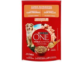 Ração Úmida para Cachorro Adulto Sachê Purina One - Super Nutrientes Frango 85g