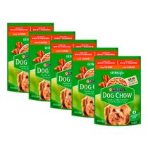 Ração Úmida para Cachorro Dog Chow Adultos Minis e Pequenas Extra Life Carne 100g Kit com cinco unidades