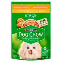 Ração Úmida para Cachorro Dog Chow Adultos Raças Minis e Pequenas Purina Extra Life Sabor Frango Sachê 100g