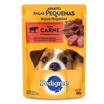 Ração Úmida para Cachorro Pedigree Premium Adulto Raças Pequenas Sachê Carne 100g - Embalagem com 18 Unidades Ração Úmida para Cachorro Pedigree Premium Adulto Raças Pequenas Sachê Carne 100g - Embalagem com 18 Unidades