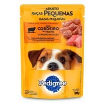 Ração Úmida para Cachorro Pedigree Premium Adulto Sachê Cordeiro 100g - Embalagem com 18 Unidades Ração Úmida para Cachorro Pedigree Premium Adulto Sachê Cordeiro 100g - Embalagem com 18 Unidades
