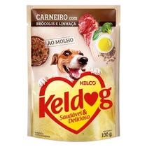 Ração Úmida para Cães Keldog Sachê Sabor Carneiro 100g Caixa com 20 unidades