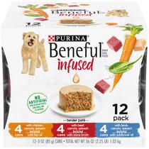 Ração úmida para cães, pasta com infusão benéfica de purina com cordeiro real, 360 ml